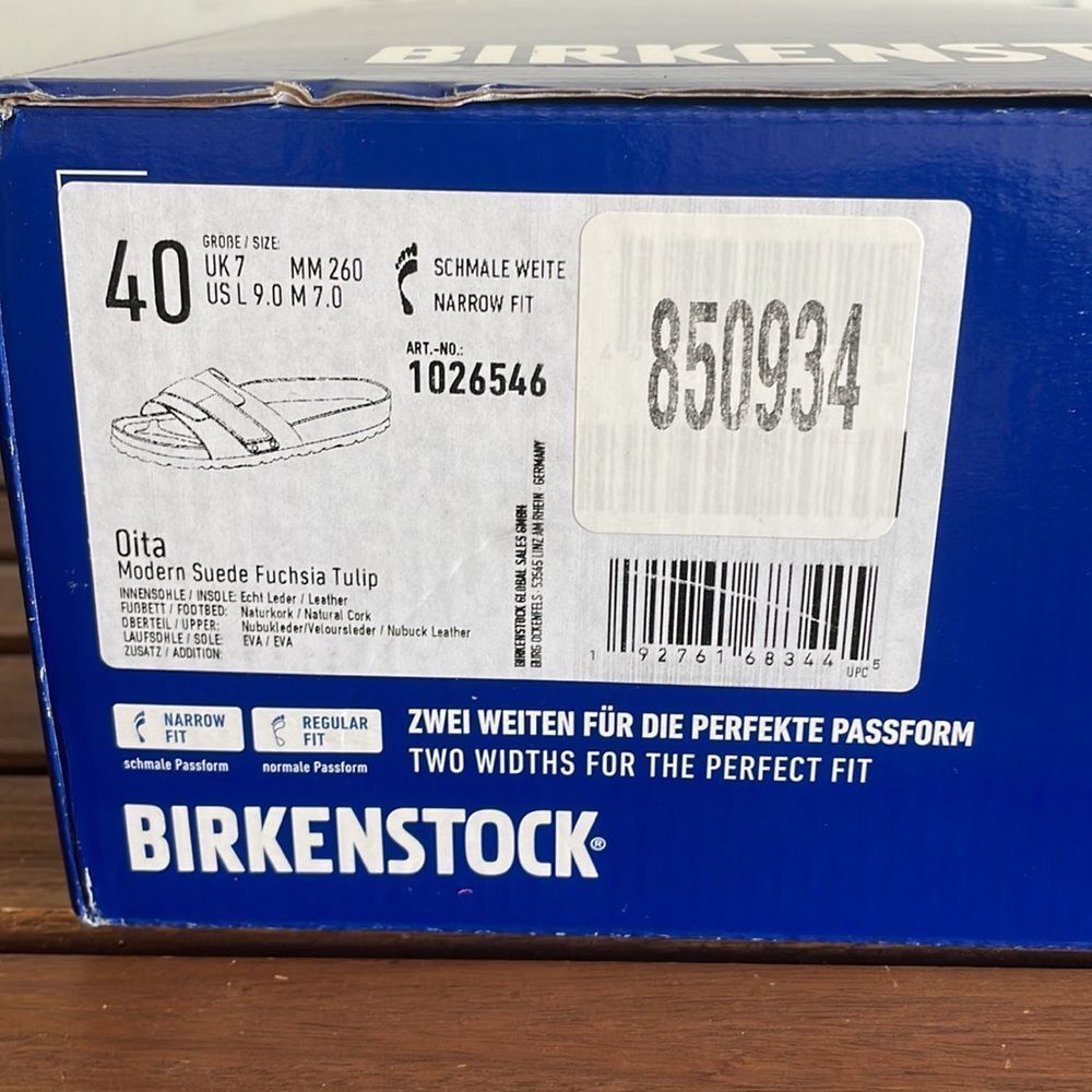 Birkenstock Oita Suede Leather Sandal Fuchsia Tulip EU40/US Women Size 9 - Picture 14 of 14